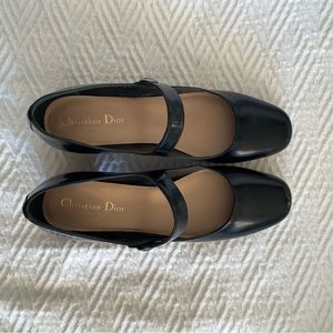 Christian Dior black heeled ballet flats - COMES W BOX, BAG, CERTIFICATION CARD